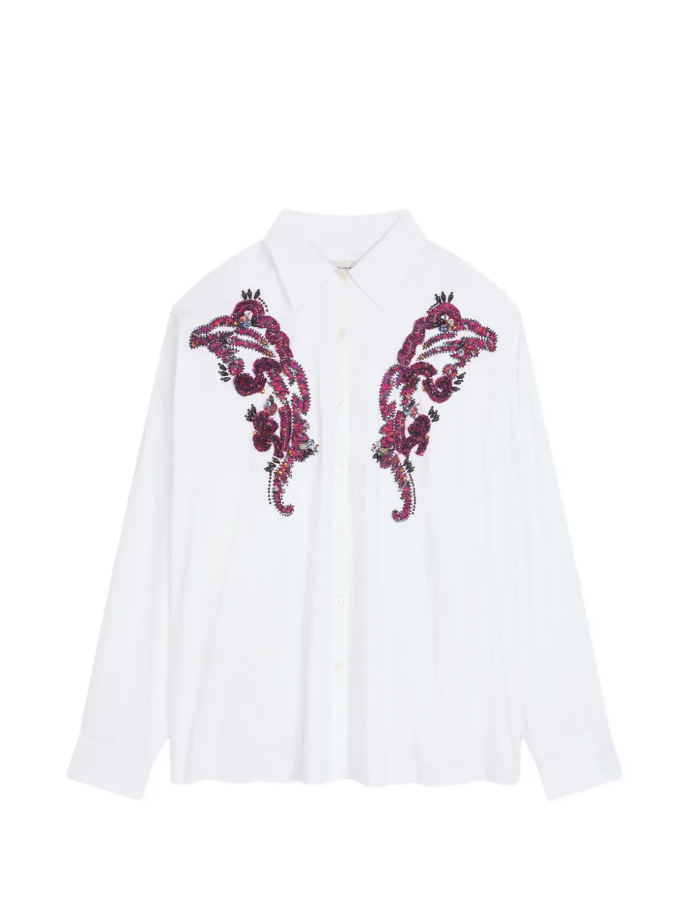 DRIES VAN NOTEN Camicia con ricamo - Bianco