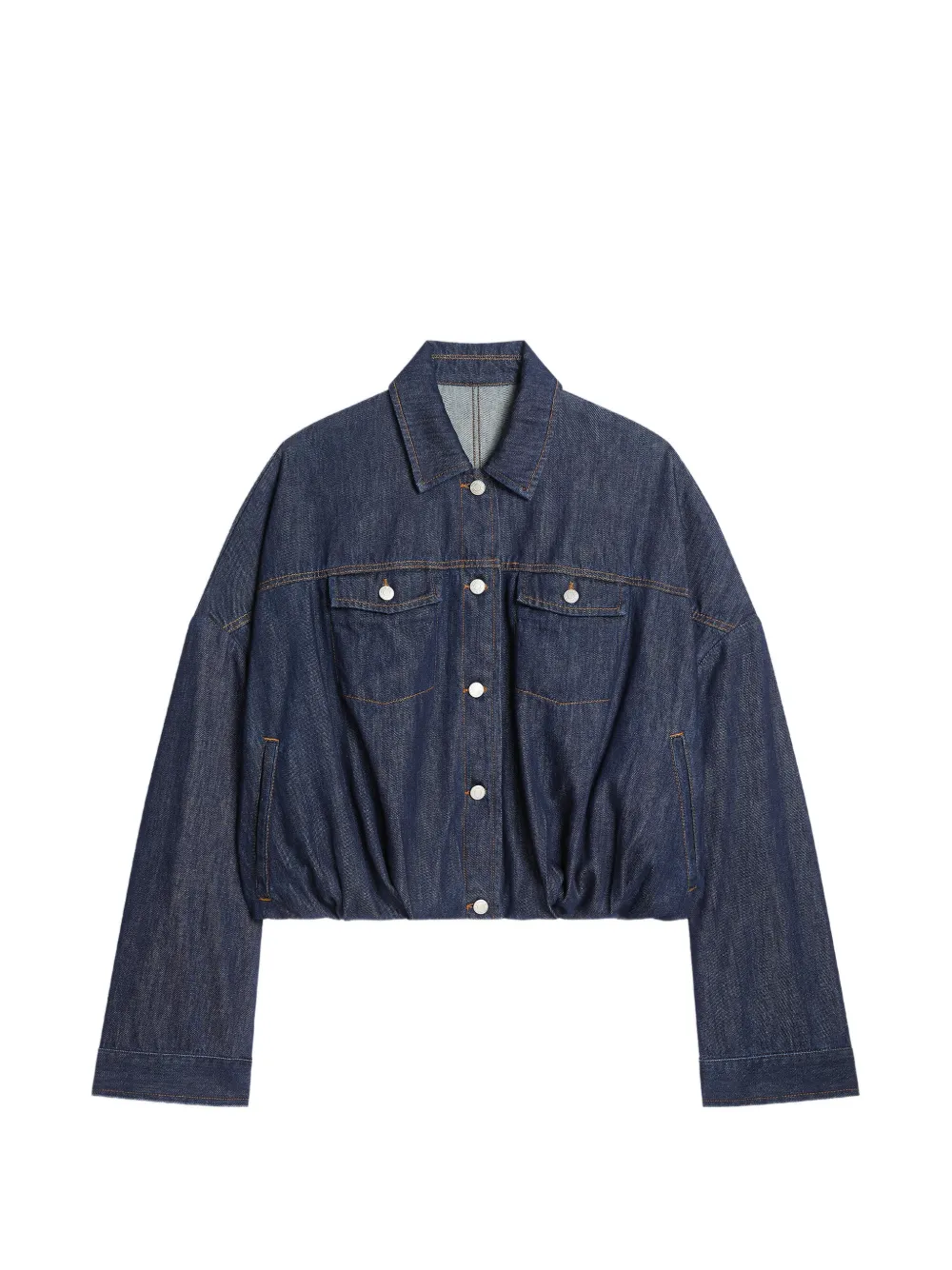 DRIES VAN NOTEN Giacca denim con arricciatura - Blu