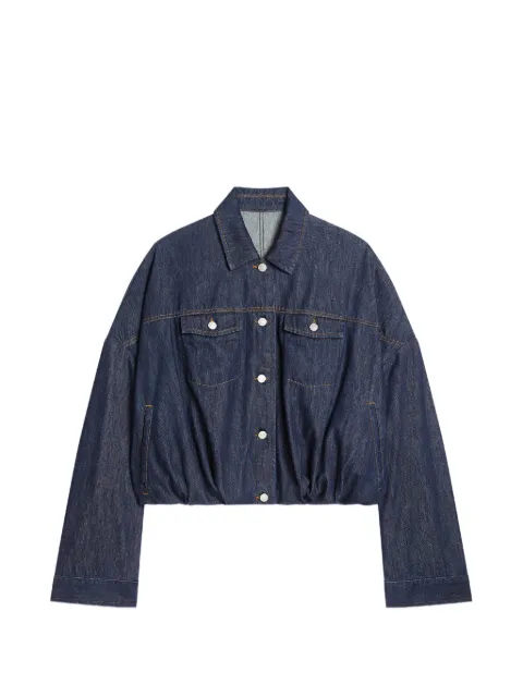 DRIES VAN NOTEN veste froncée en jean