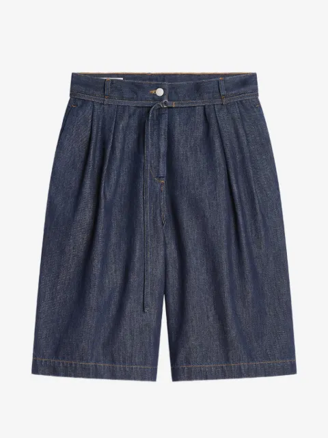 DRIES VAN NOTEN belted denim shorts