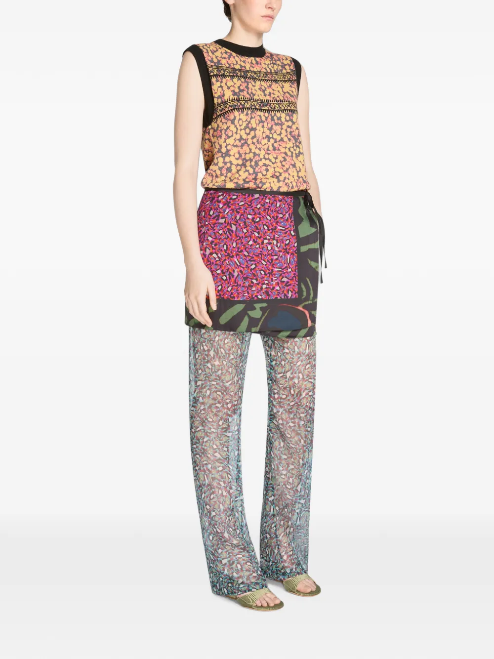 DRIES VAN NOTEN Wikkelrok met print Roze