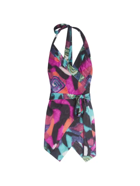 DRIES VAN NOTEN top con cuello halter