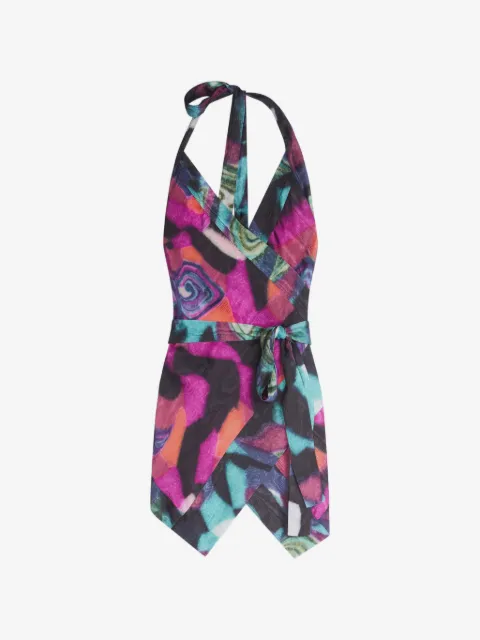 DRIES VAN NOTEN top con cuello halter