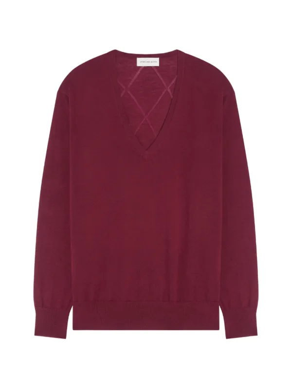 Dries Van Noten Merino Sweater in Red