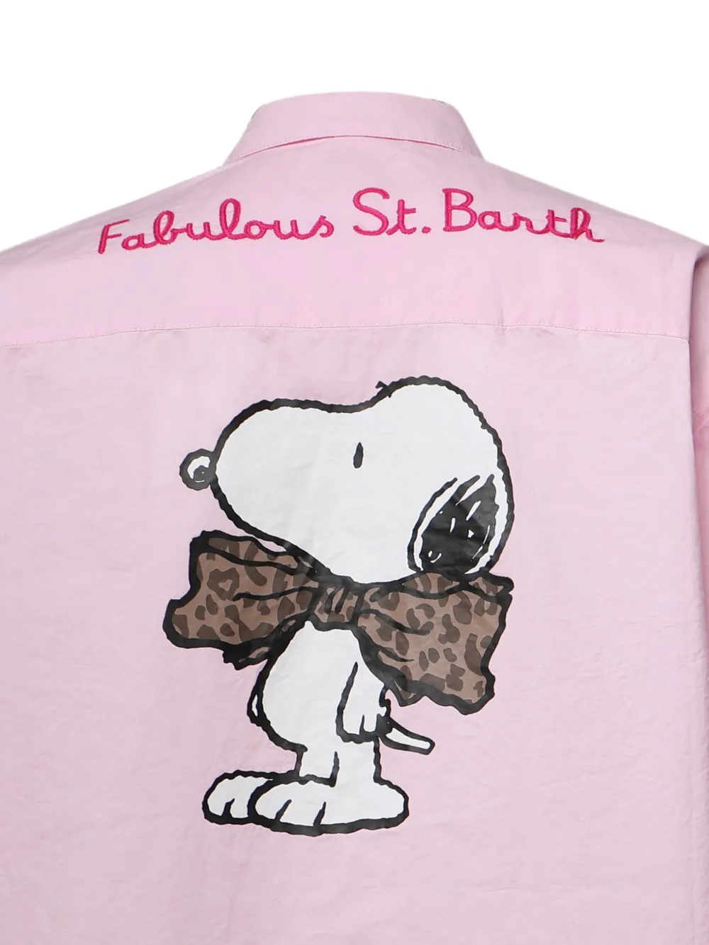 MC2 Saint Barth Brigitte popeline overhemd met Snoopy-print Roze
