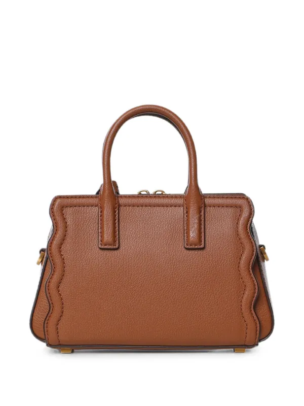 Michael Kors XS Laila scalloped-edge Handbag | Brown | FARFETCH
