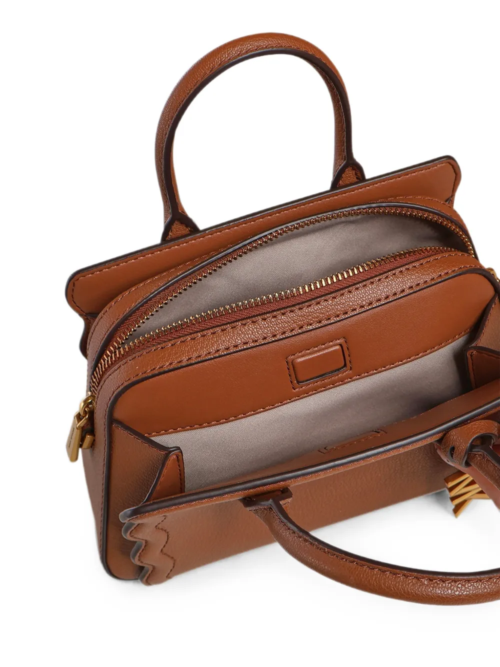Michael Kors XS Laila handtas met gewelfde afwerking Bruin