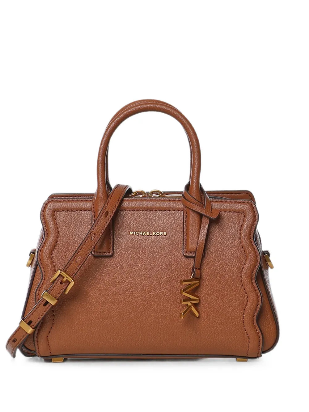 Michael Kors XS Laila scalloped-edge handbag - Braun