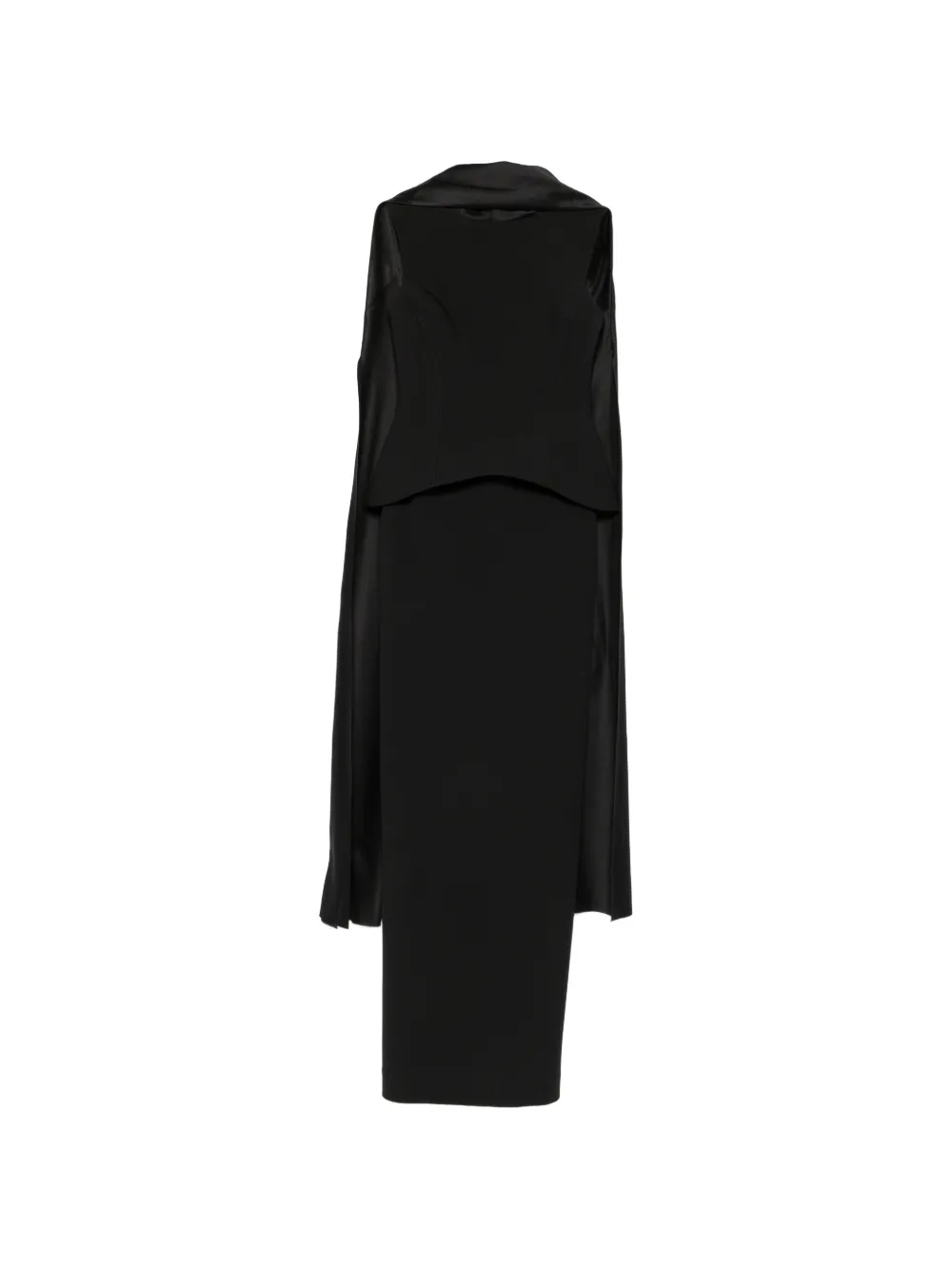 Solace London Annie cape-detail sleeveless maxi dress - Schwarz