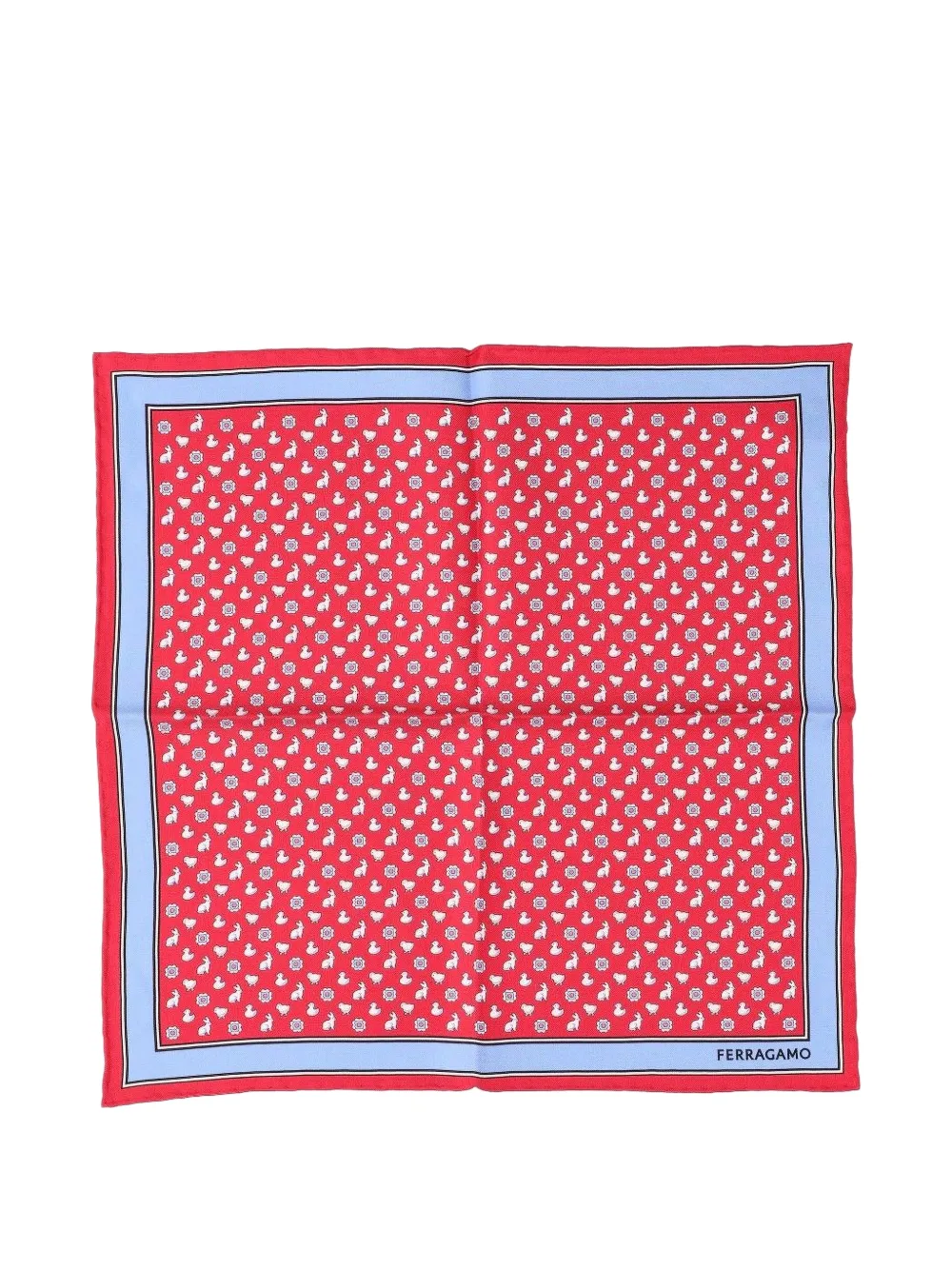 Ferragamo Primavera silk pocket square - Rosso