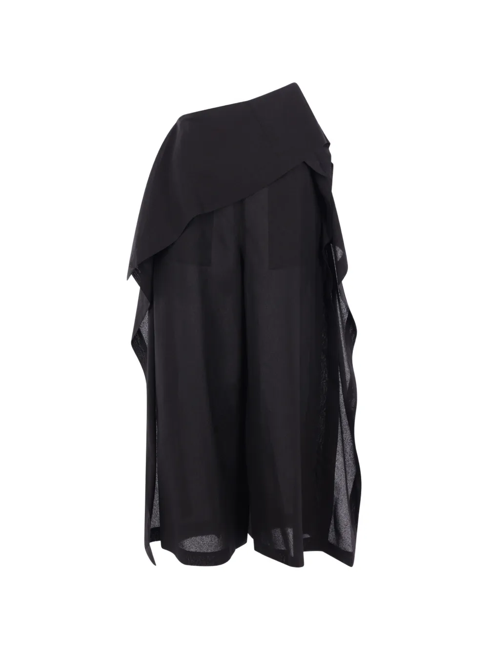 Issey Miyake All Squares asymmetric fold-over trousers - Nero