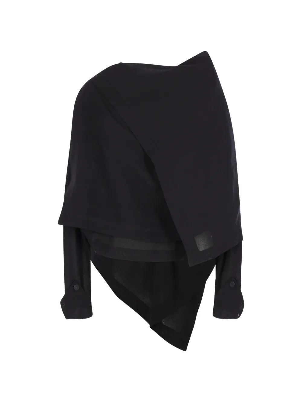 Issey Miyake All Squares asymmetrische top Zwart