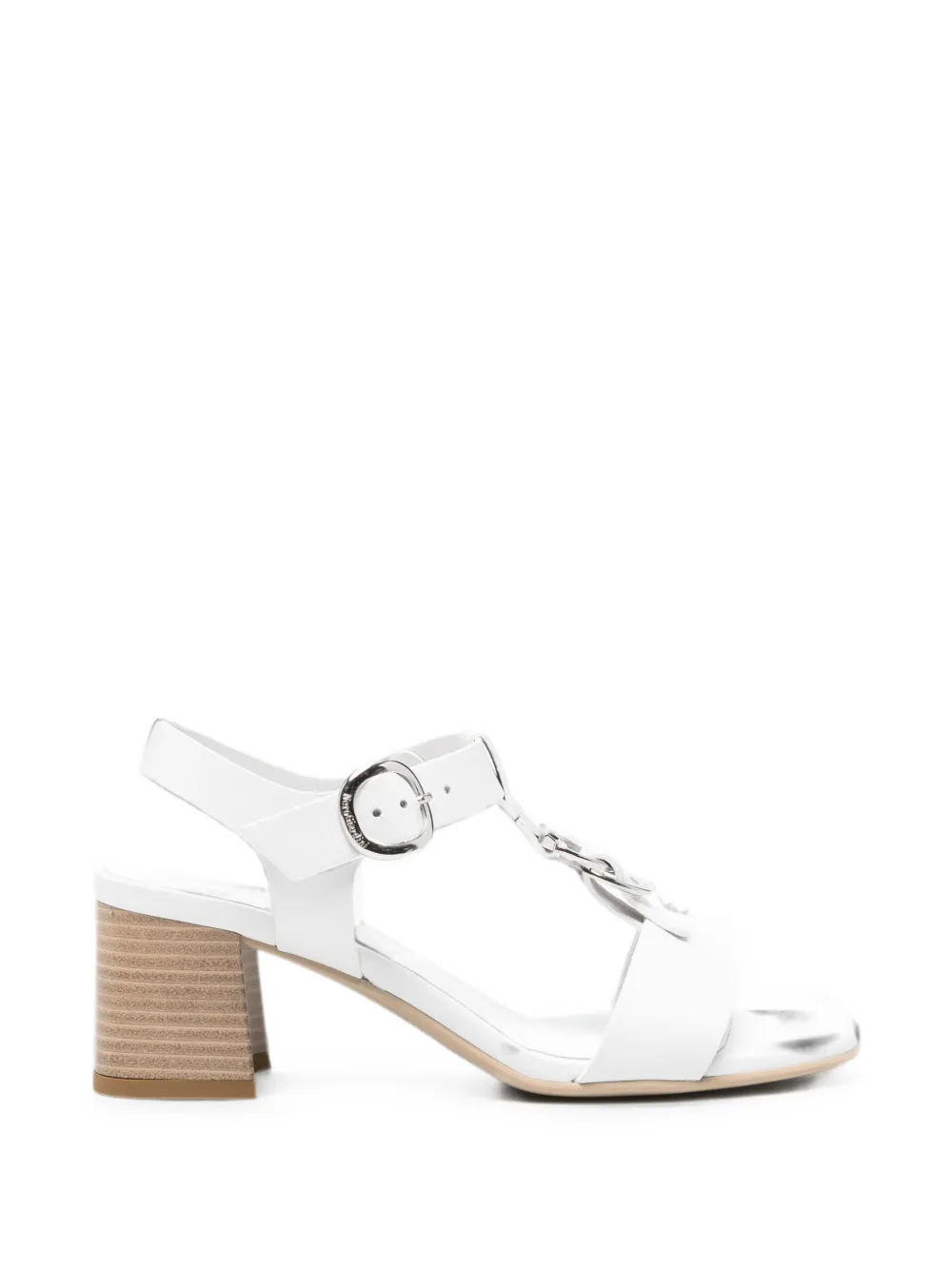 NERO GIARDINI buckle-fastening leather sandals - Bianco