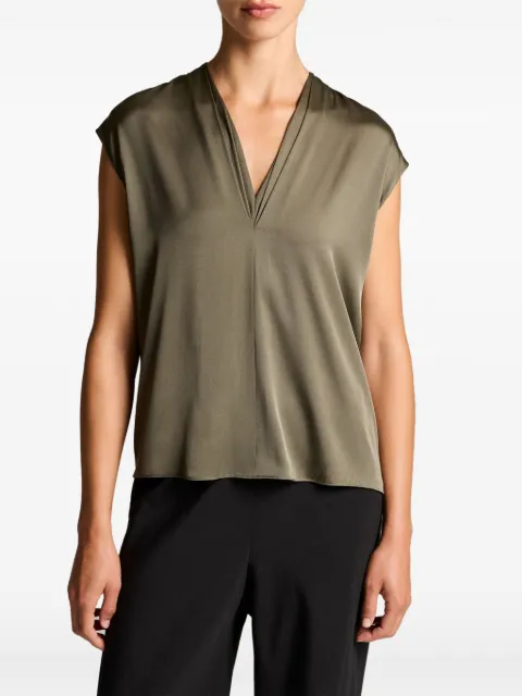 Vince pleated V-neck top