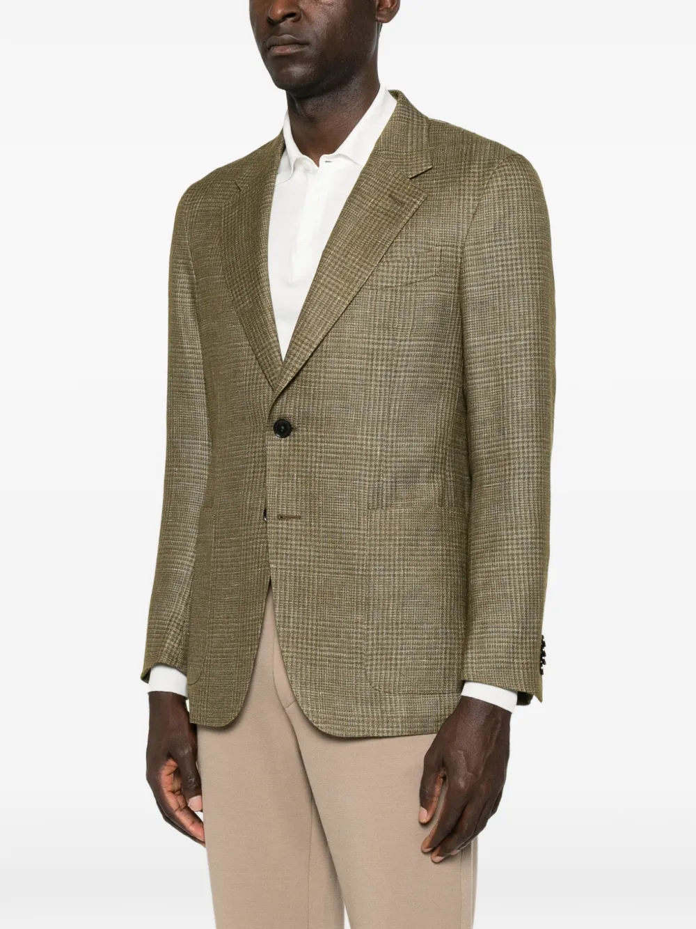 Zegna Jack met gekerfde revers Groen