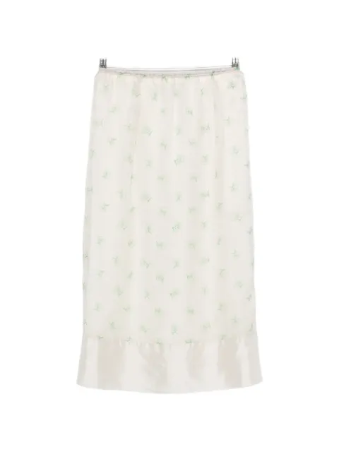 Carven floral-print midi skirt