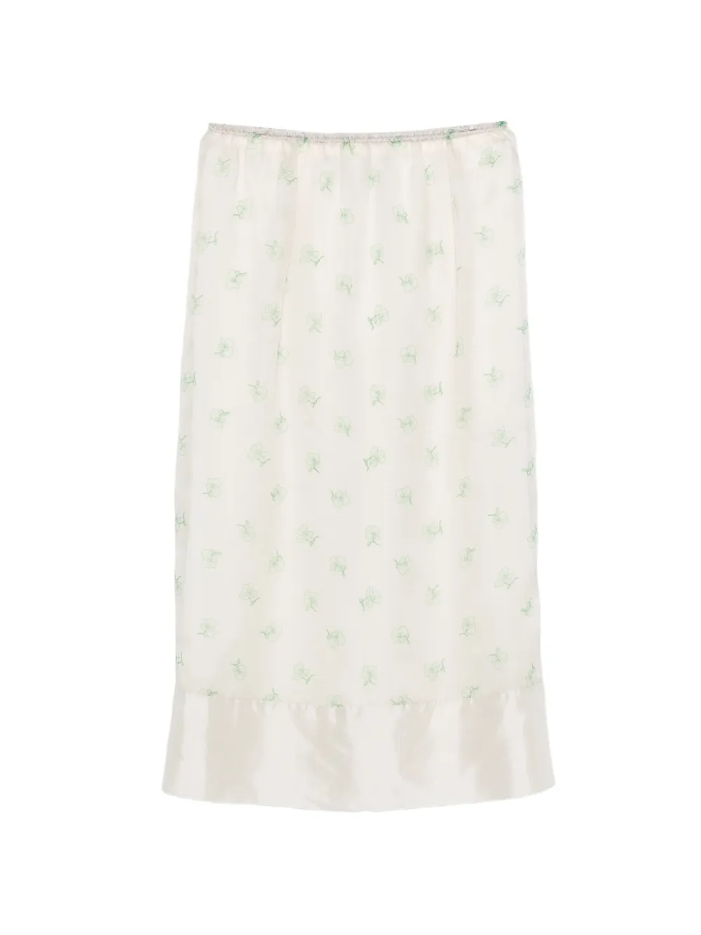 Carven floral-print midi skirt - Bianco