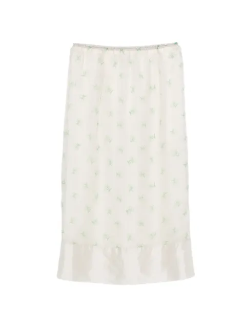 Carven floral-print midi skirt