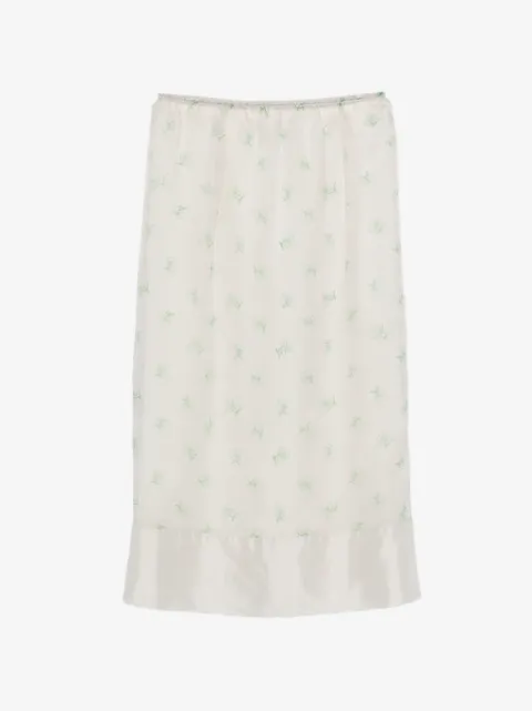 Carven floral-print midi skirt