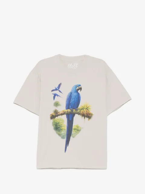 Melt parrot-printed T-shirt