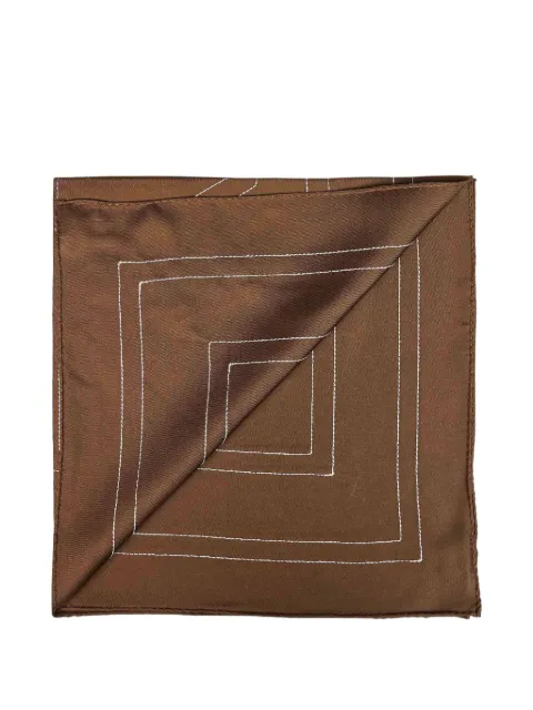 TOTEME monogram-embroidered silk scarf