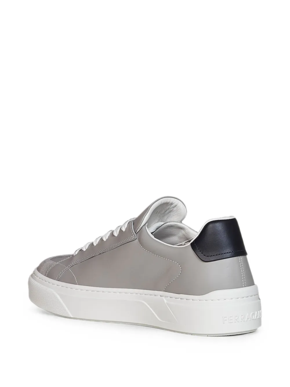 Ferragamo Gancio leather sneakers Grijs