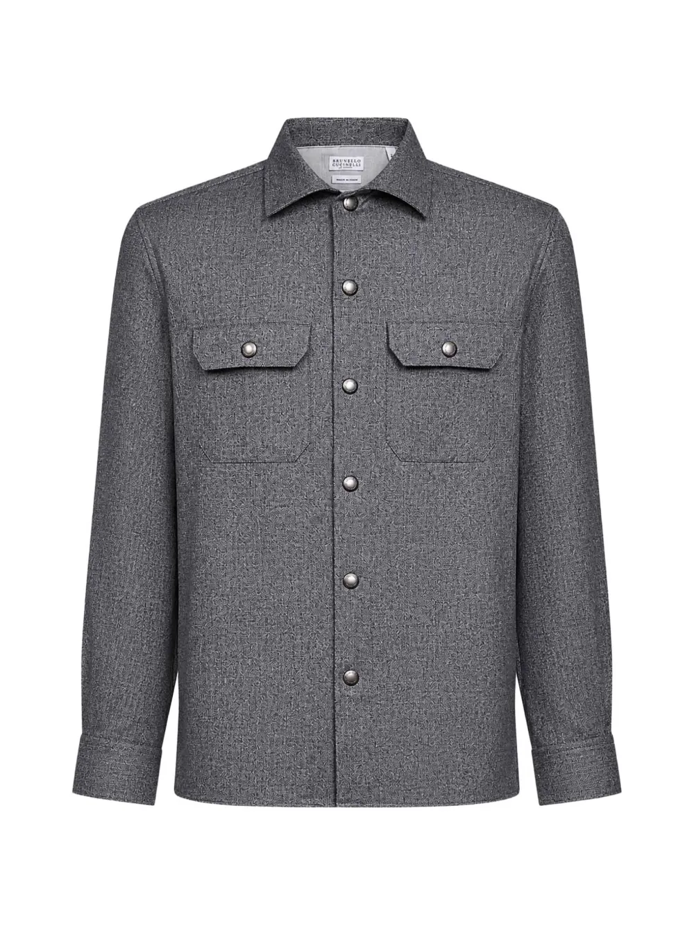 Brunello Cucinelli virgin wool shirt - Grigio