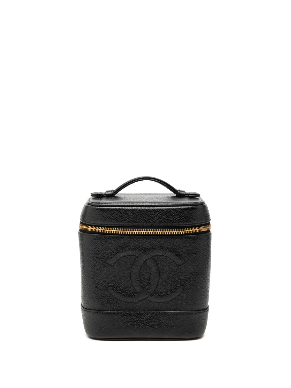 CHANEL Pre-Owned 2000-2002 CC Caviar vanity bag - Nero