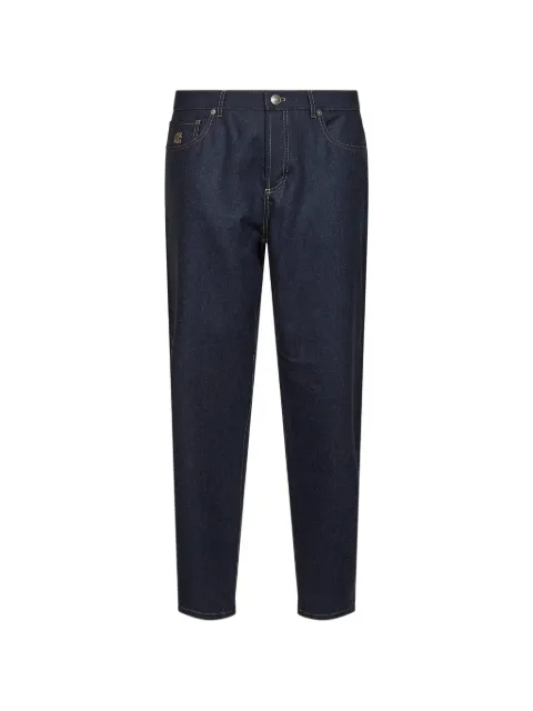 Brunello Cucinelli Solomeo crest embroidered trousers