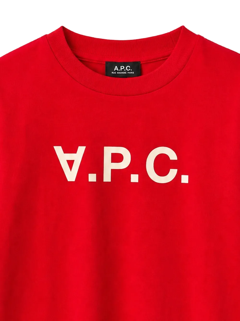 A.P.C. V.P.C. T-shirt met logo Rood