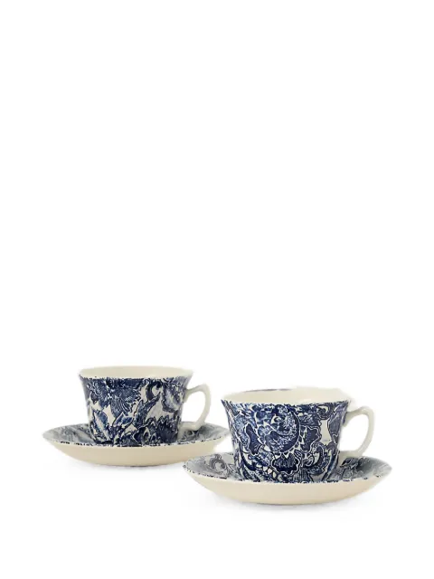 Ralph Lauren Home Faded Peony teacup and saucer set (two-person setting)