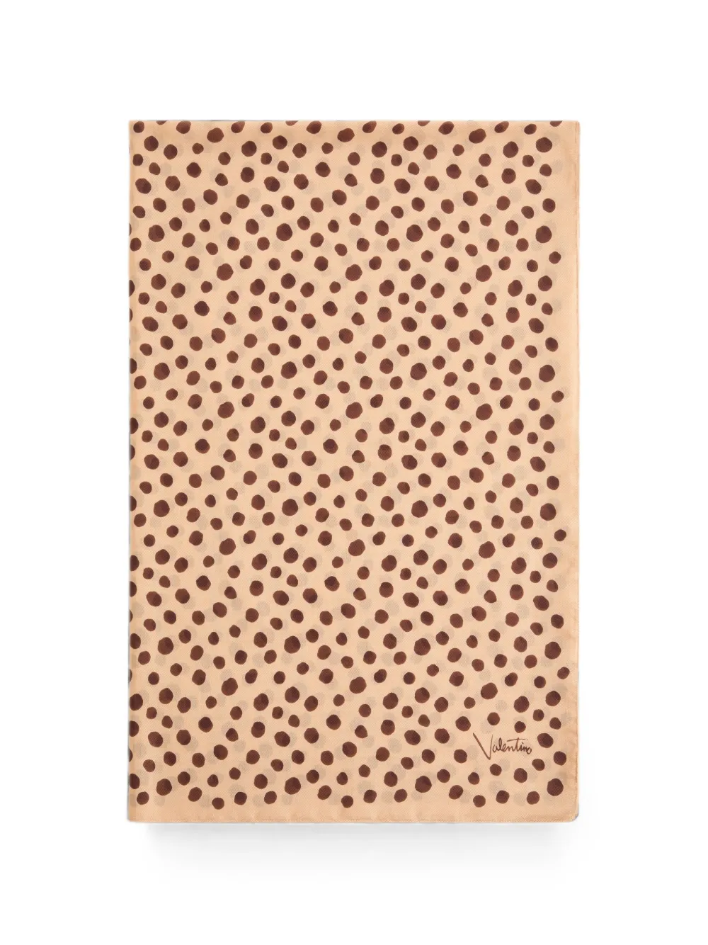 Valentino Garavani Dalmata Plus de Pois Polka-Dot Sarong aus Baumwolle und Seide - Nude