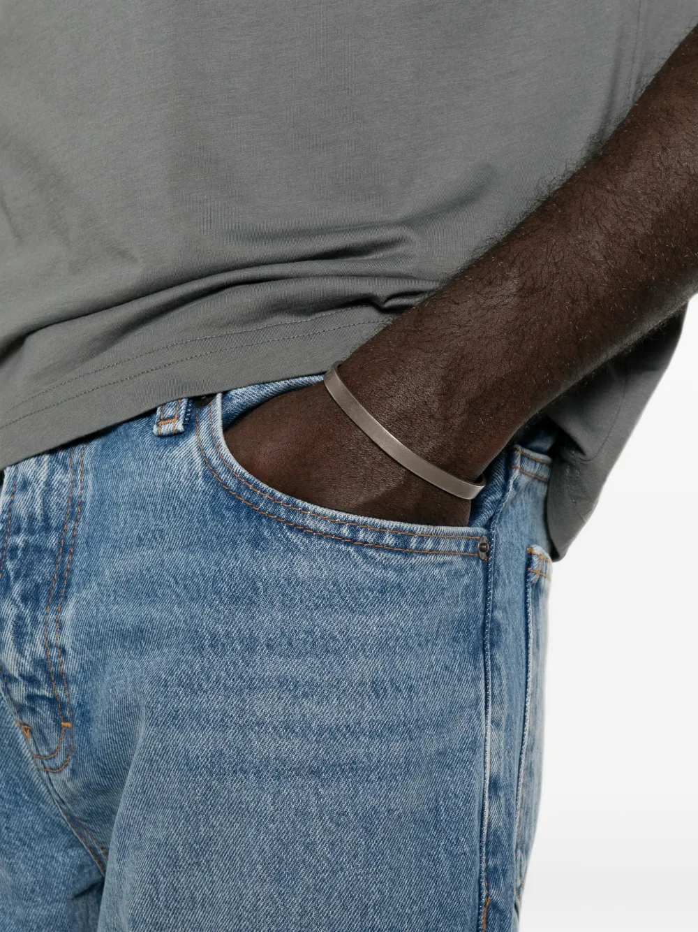 FRAME Straight jeans met vervaagd effect Blauw