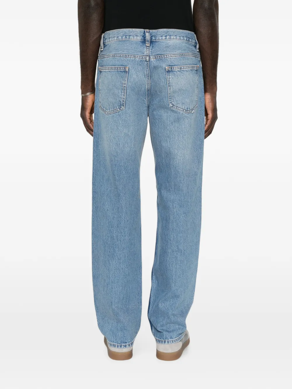 FRAME Straight jeans met vervaagd effect Blauw