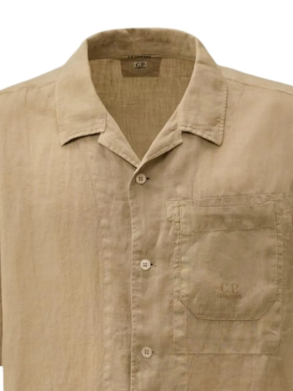 C.P. Company Overhemd met geborduurd logo Beige