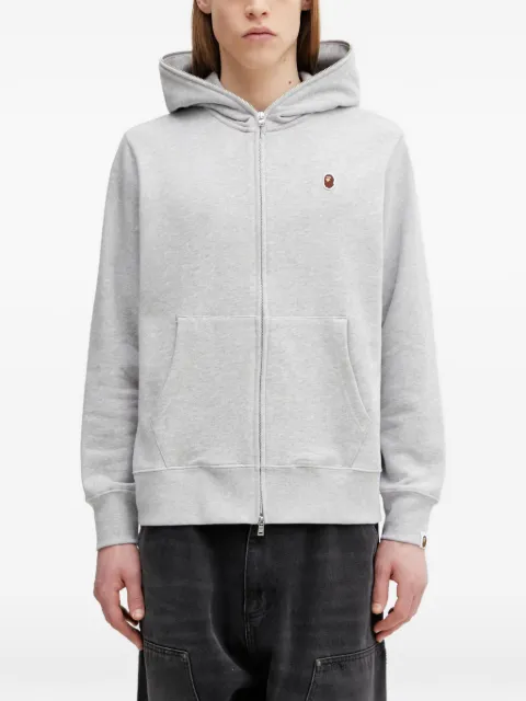 A BATHING APE® hoodie con cierre y parche del logo
