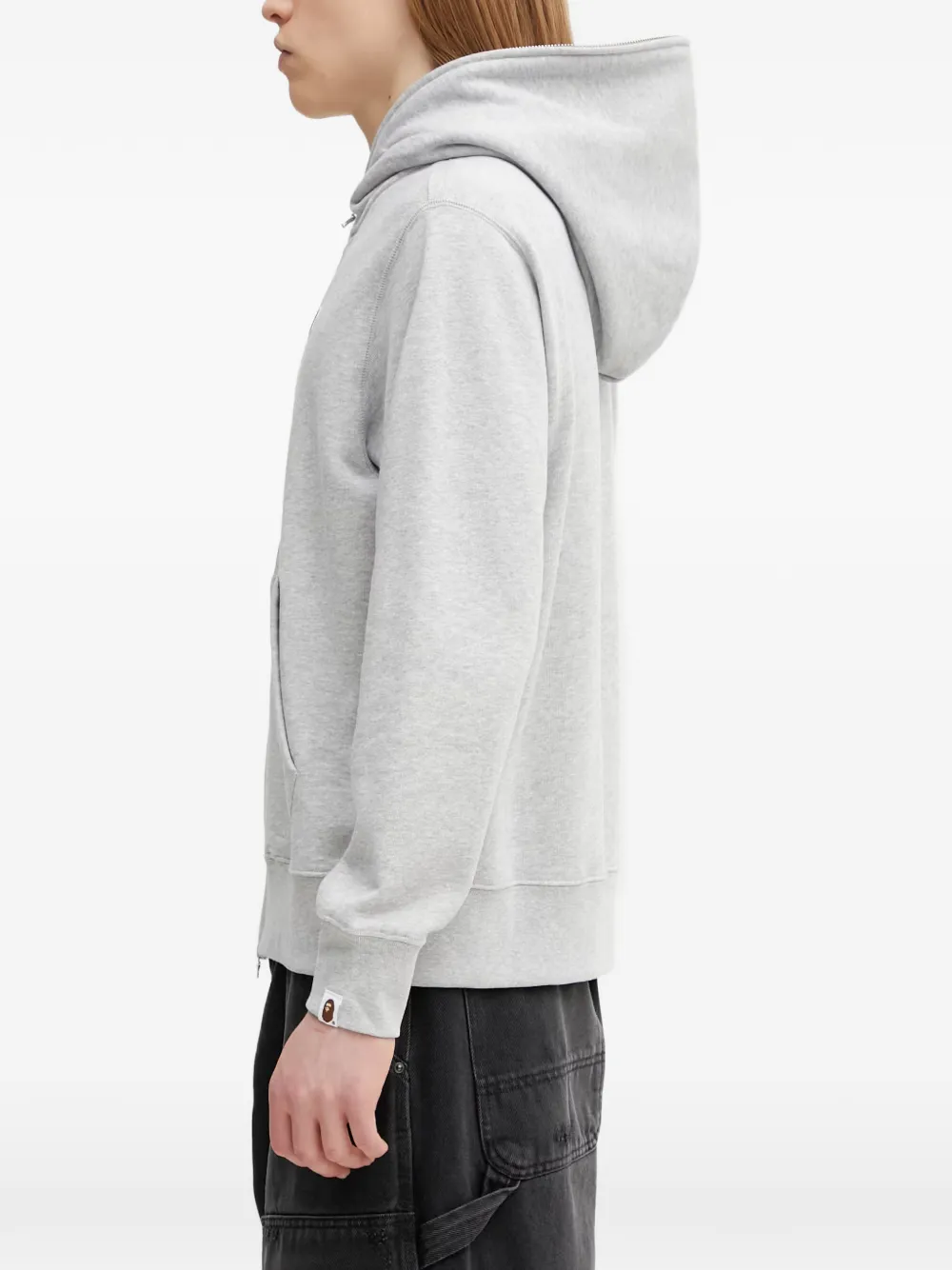 A BATHING APE Hoodie met logopatch Grijs