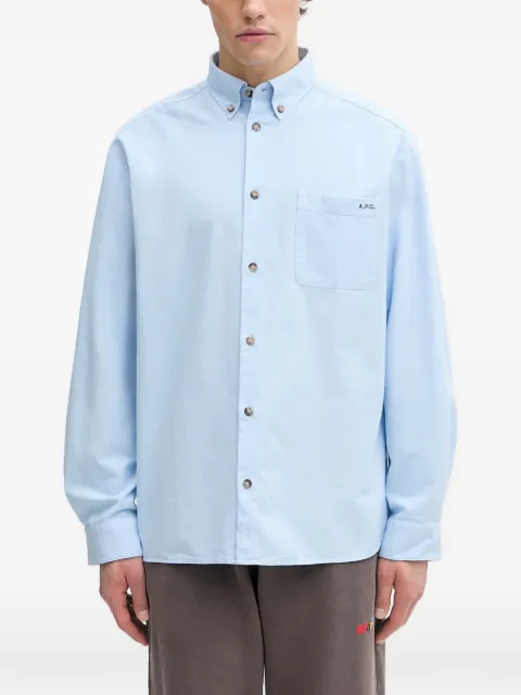 A.P.C. Mateo button-down chest-pocket shirt