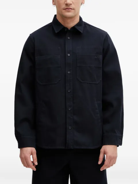 A.P.C. Noah logo-embroidered chest-pockets shirt jacket