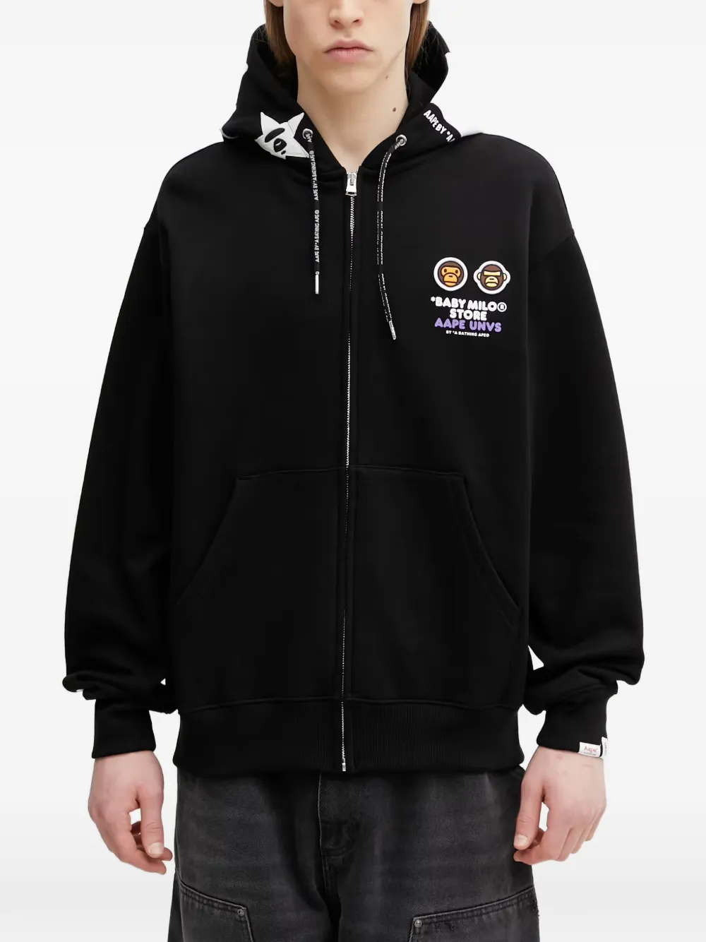 AAPE BY *A BATHING APE® x Baby Milo graphic-print hoodie - Nero