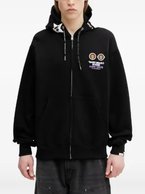 A BATHING APE® ジップアップ パーカー | ブラック | FARFETCH JP