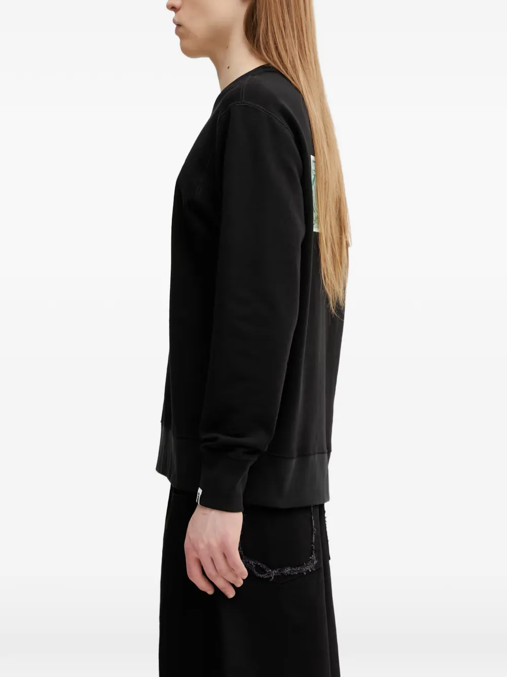 A BATHING APE Sweater met logopatch Zwart