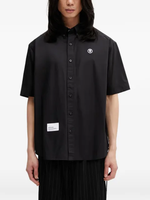 AAPE BY *A BATHING APE® logo-patch button-down shirt