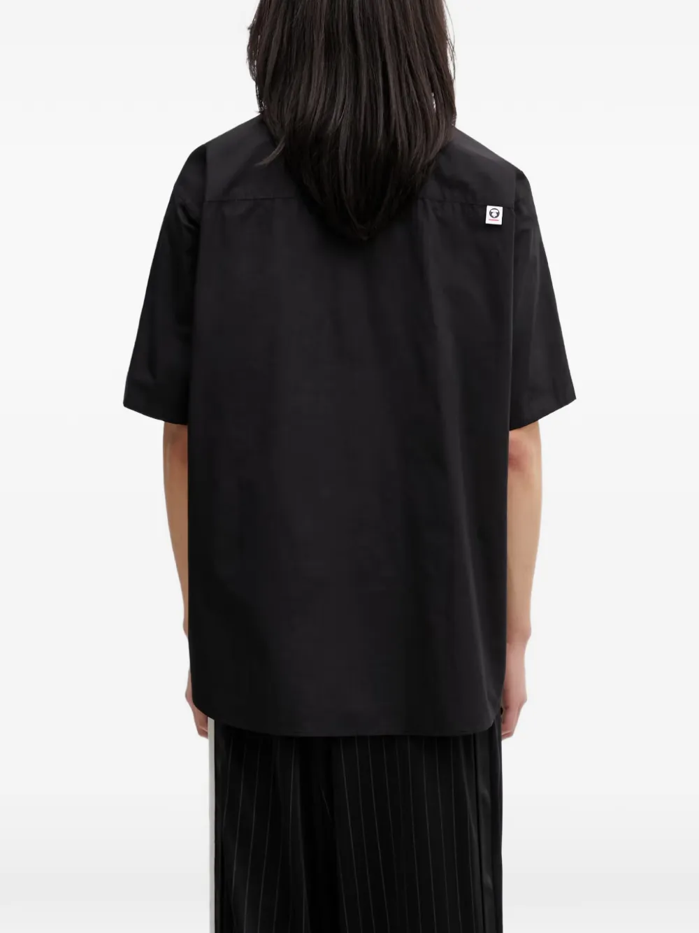 AAPE BY *A BATHING APE Overhemd met logopatch Zwart