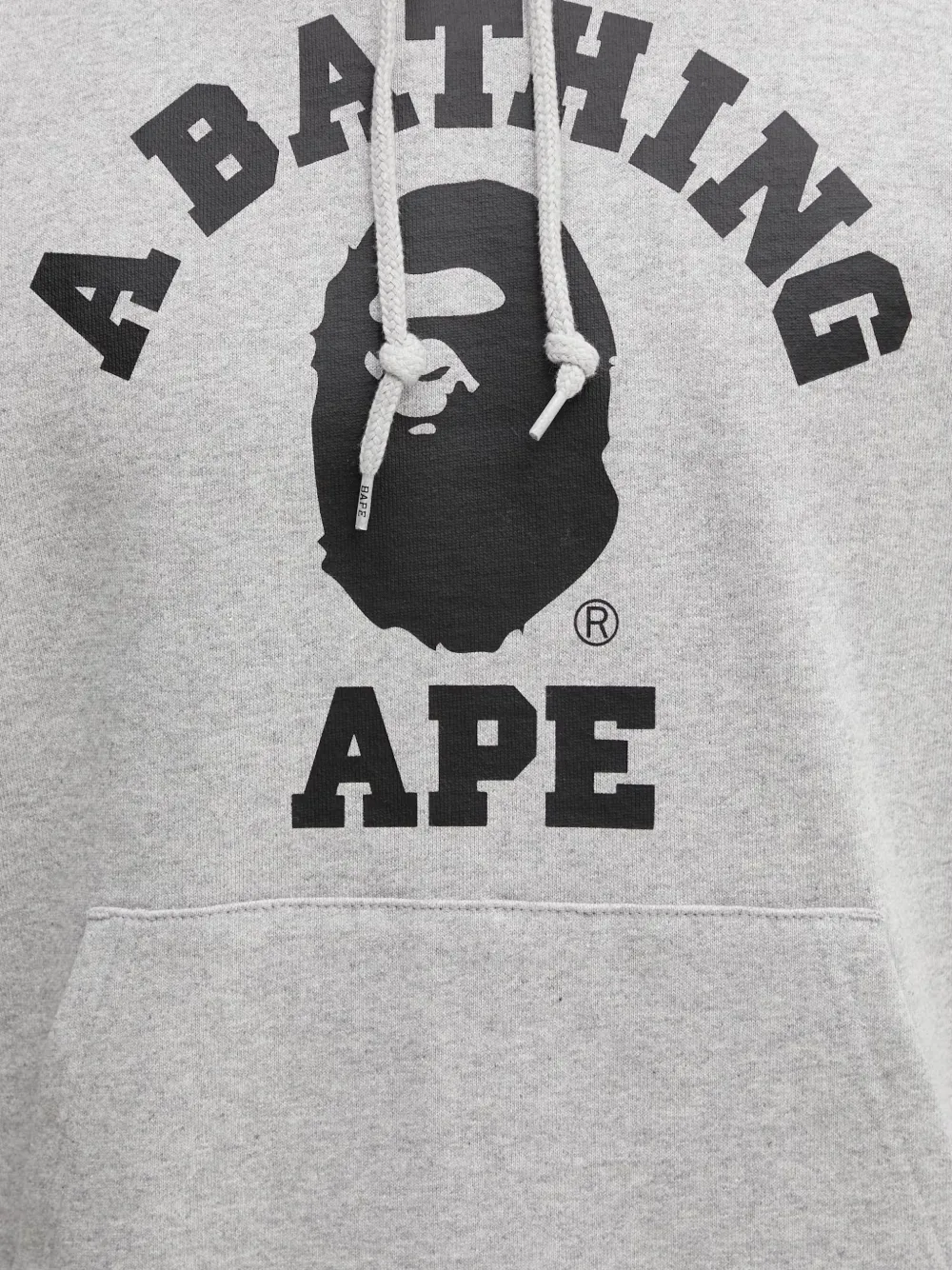 A BATHING APE Hoodie met logoprint Grijs