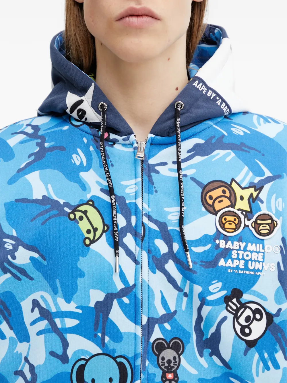 AAPE BY *A BATHING APE Baby Milo hoodie met camouflageprint Blauw