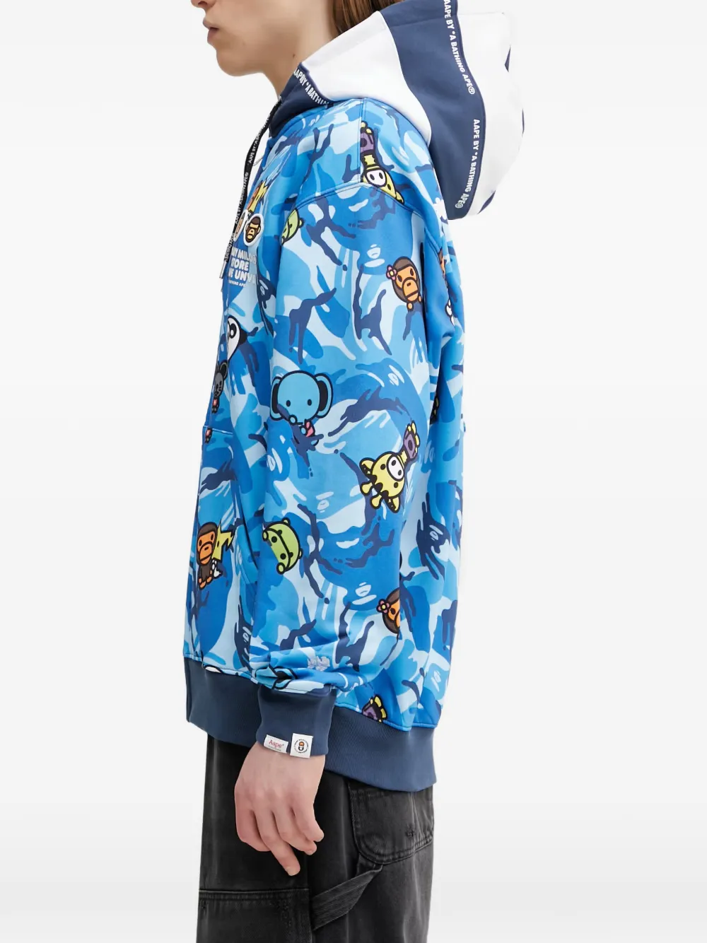AAPE BY *A BATHING APE Baby Milo hoodie met camouflageprint Blauw