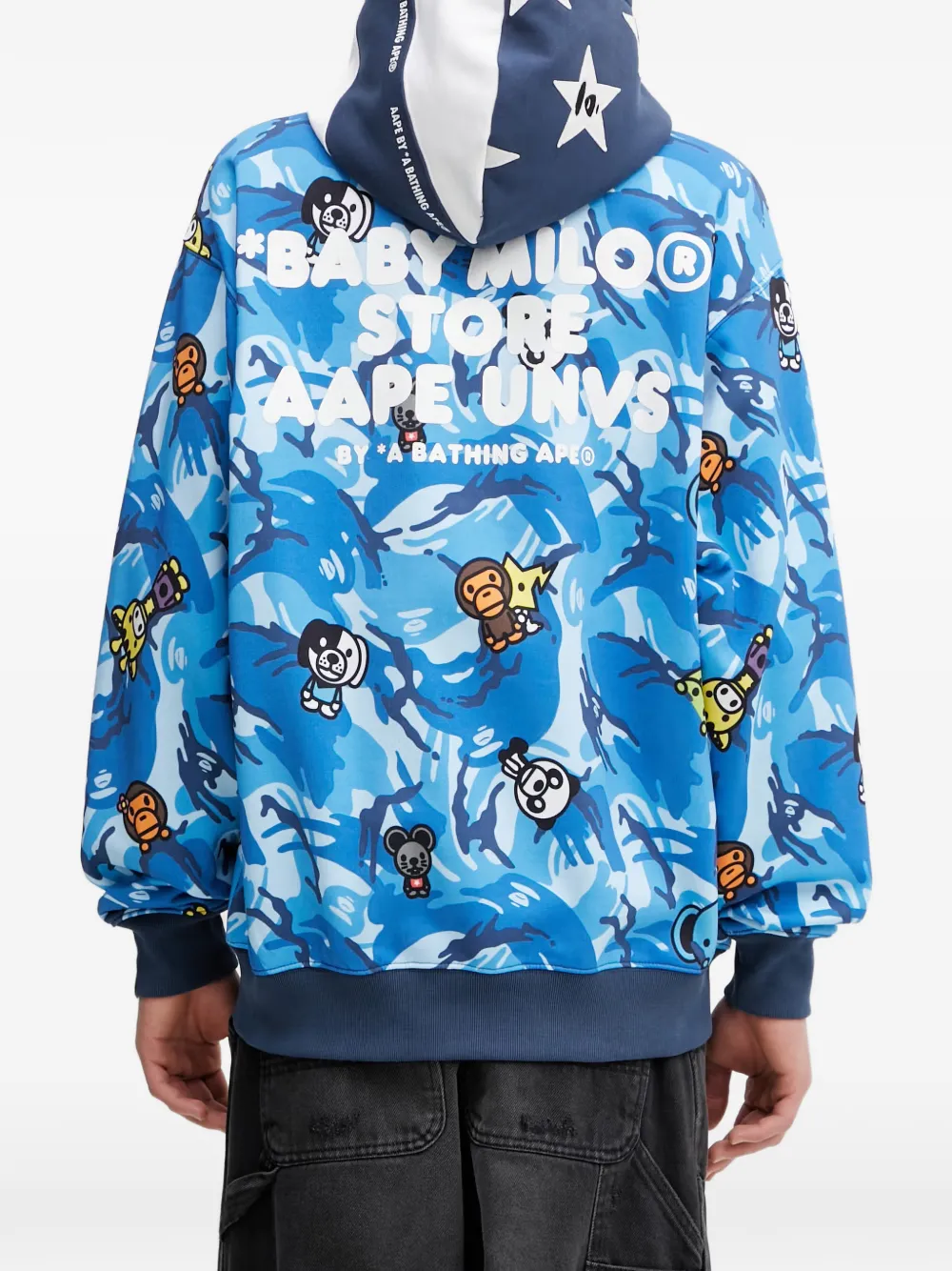AAPE BY *A BATHING APE Baby Milo hoodie met camouflageprint Blauw