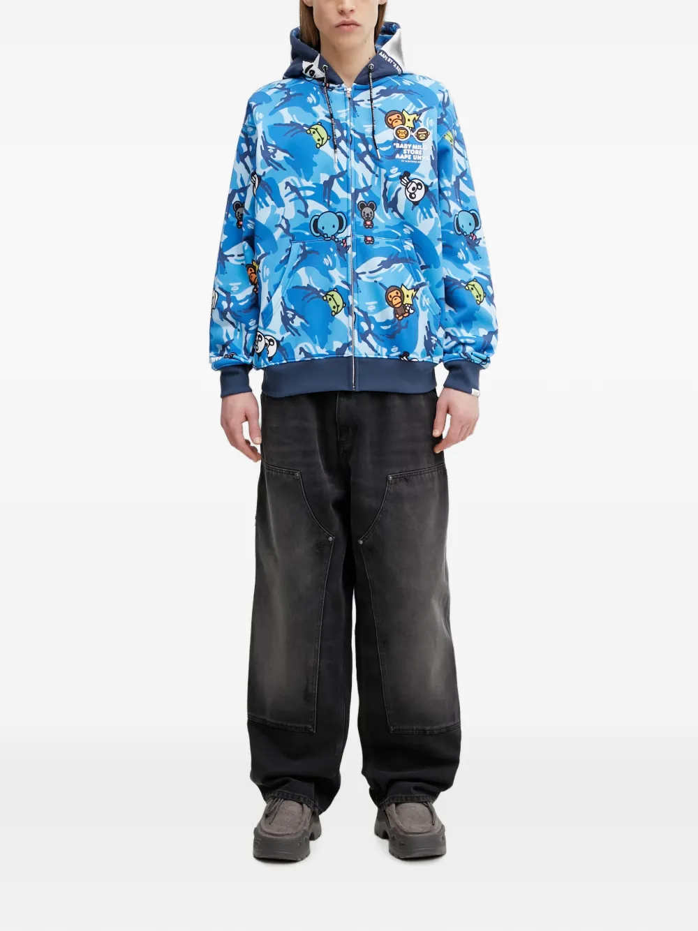 AAPE BY *A BATHING APE Baby Milo hoodie met camouflageprint Blauw