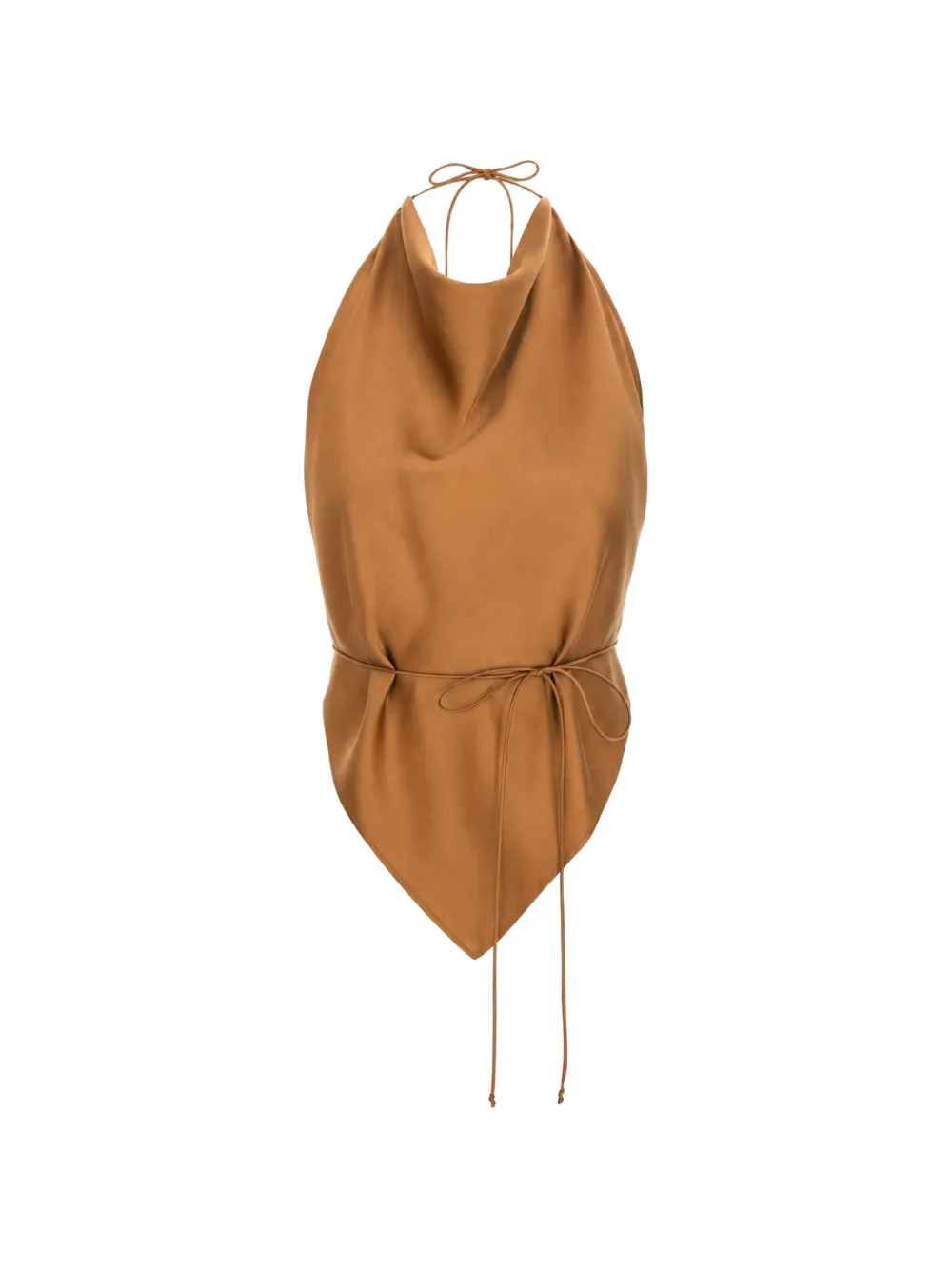 MANURÍ Thea 2.6 silk top - Braun